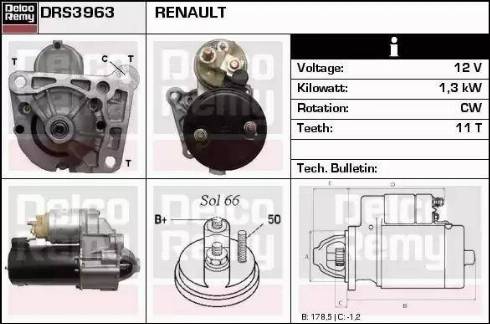 Remy DRS3963 - Motorino d'avviamento autozon.pro