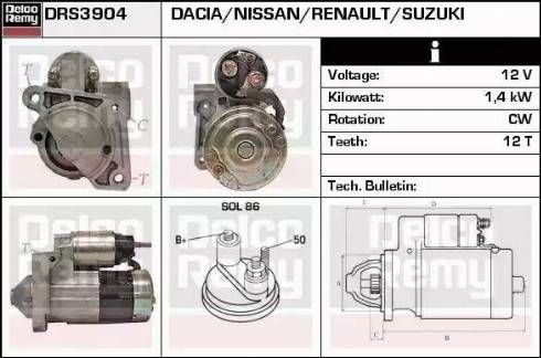 Remy DRS3904 - Motorino d'avviamento autozon.pro