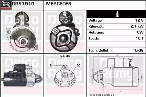 Remy DRS3910 - Motorino d'avviamento autozon.pro