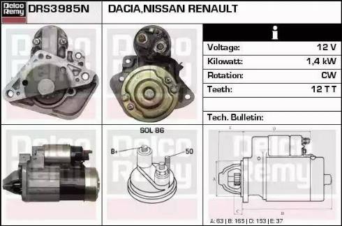 Remy DRS3985N - Motorino d'avviamento autozon.pro