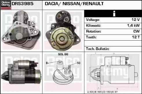 Remy DRS3985 - Motorino d'avviamento autozon.pro