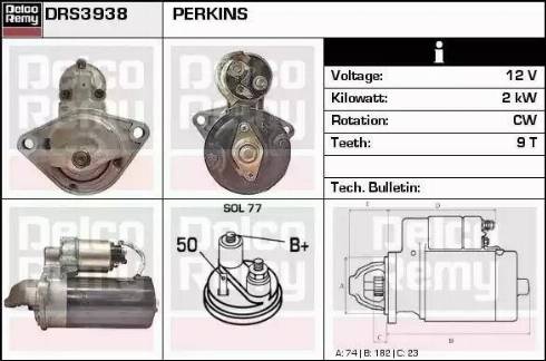 Remy DRS3938 - Motorino d'avviamento autozon.pro