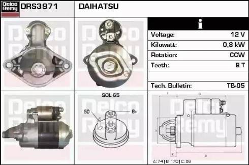 Remy DRS3971 - Motorino d'avviamento autozon.pro