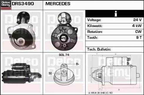 Remy DRS3490 - Motorino d'avviamento autozon.pro