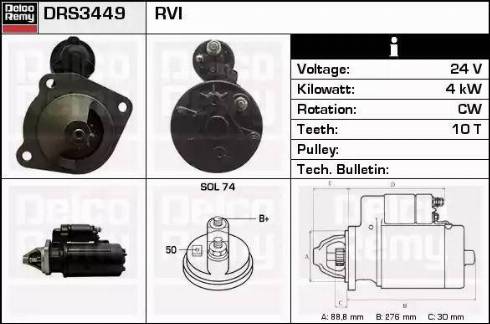 Remy DRS3449 - Motorino d'avviamento autozon.pro