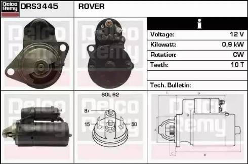 Remy DRS3445 - Motorino d'avviamento autozon.pro