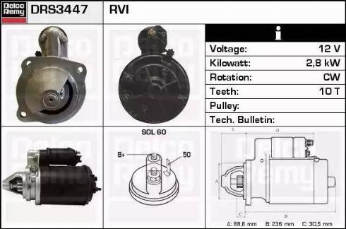 Remy DRS3447 - Motorino d'avviamento autozon.pro