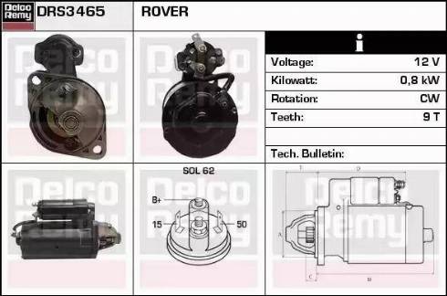 Remy DRS3465 - Motorino d'avviamento autozon.pro