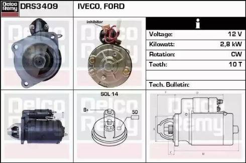 Remy DRS3409 - Motorino d'avviamento autozon.pro