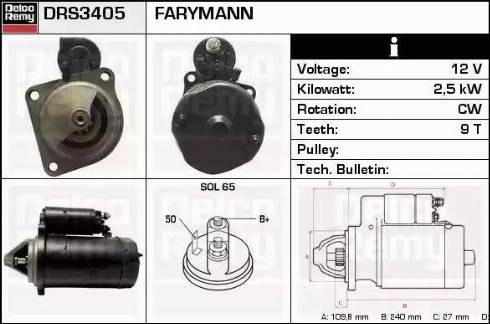 Remy DRS3405 - Motorino d'avviamento autozon.pro