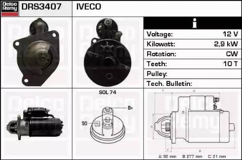 Remy DRS3407 - Motorino d'avviamento autozon.pro