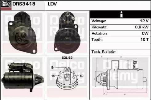 Remy DRS3418 - Motorino d'avviamento autozon.pro