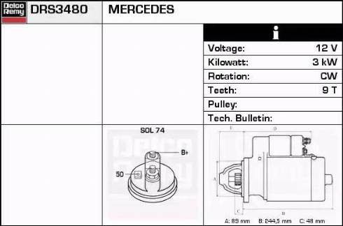 Remy DRS3480 - Motorino d'avviamento autozon.pro