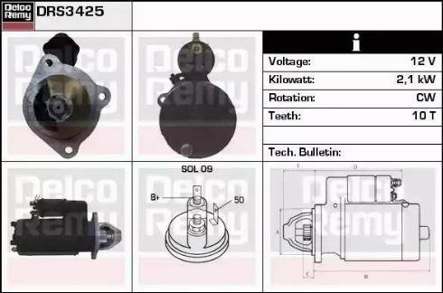 Remy DRS3425 - Motorino d'avviamento autozon.pro