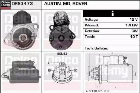 Remy DRS3473 - Motorino d'avviamento autozon.pro