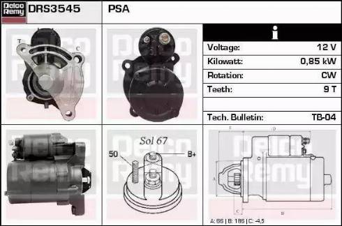 Remy DRS3545 - Motorino d'avviamento autozon.pro