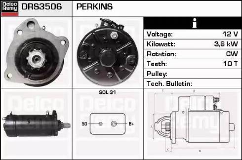 Remy DRS3506 - Motorino d'avviamento autozon.pro