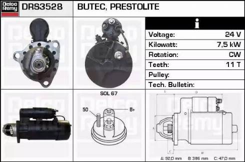 Remy DRS3528 - Motorino d'avviamento autozon.pro