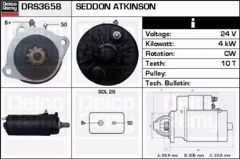 Remy DRS3658 - Motorino d'avviamento autozon.pro