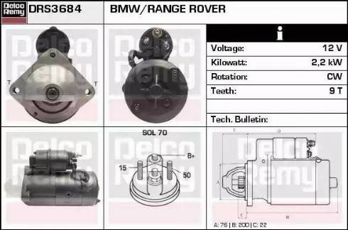 Remy DRS3684 - Motorino d'avviamento autozon.pro