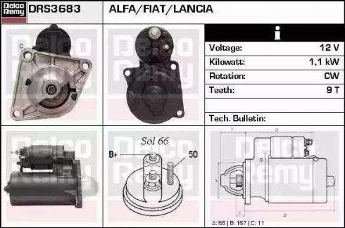 Remy DRS3683 - Motorino d'avviamento autozon.pro