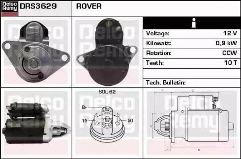 Remy DRS3629 - Motorino d'avviamento autozon.pro