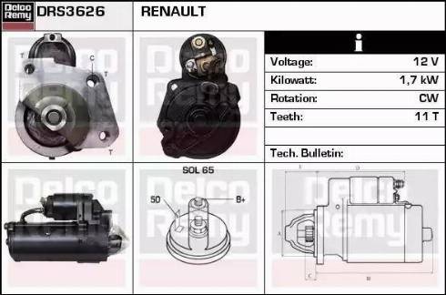 Remy DRS3626 - Motorino d'avviamento autozon.pro