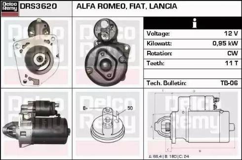 Remy DRS3620 - Motorino d'avviamento autozon.pro