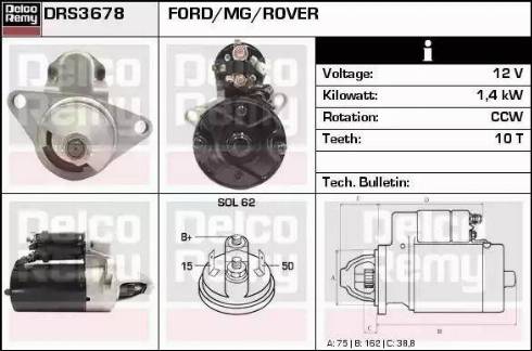 Remy DRS3678 - Motorino d'avviamento autozon.pro