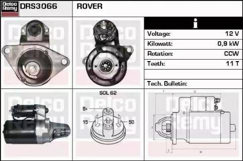 Remy DRS3066 - Motorino d'avviamento autozon.pro