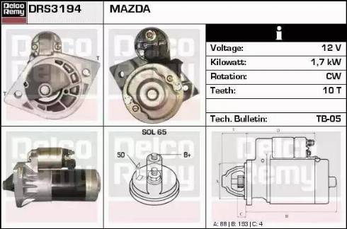 Remy DRS3194 - Motorino d'avviamento autozon.pro