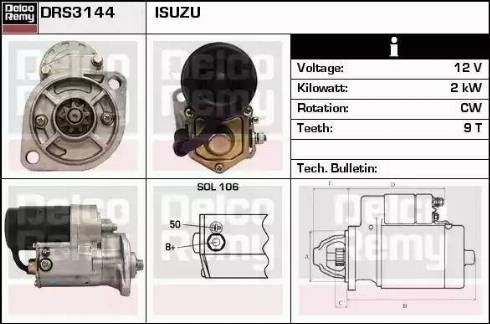 Remy DRS3144 - Motorino d'avviamento autozon.pro