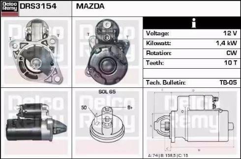 Remy DRS3154 - Motorino d'avviamento autozon.pro