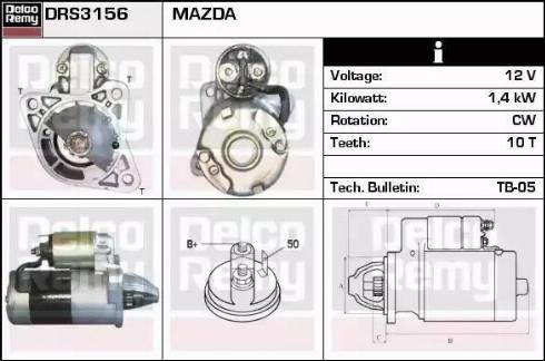 Remy DRS3156 - Motorino d'avviamento autozon.pro