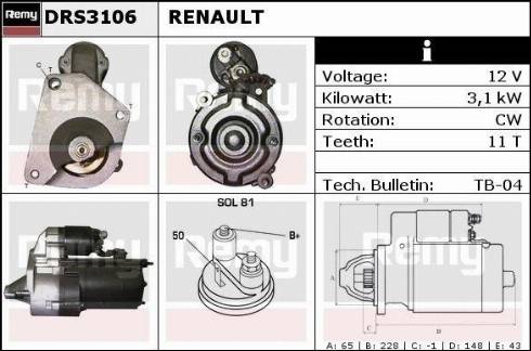 Remy DRS3106X - Motorino d'avviamento autozon.pro