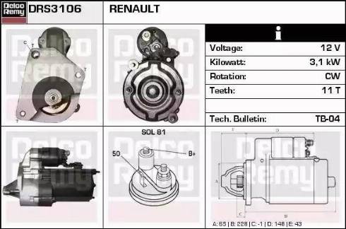 Remy DRS3106 - Motorino d'avviamento autozon.pro