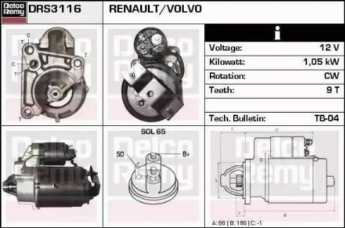 Remy DRS3116 - Motorino d'avviamento autozon.pro