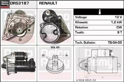 Remy DRS3187 - Motorino d'avviamento autozon.pro