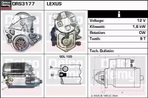 Remy DRS3177 - Motorino d'avviamento autozon.pro