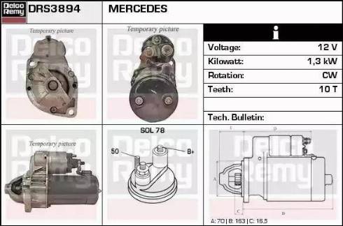 Remy DRS3894 - Motorino d'avviamento autozon.pro