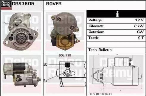 Remy DRS3805 - Motorino d'avviamento autozon.pro