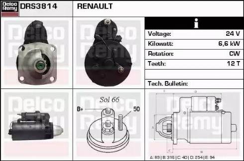 Remy DRS3814 - Motorino d'avviamento autozon.pro