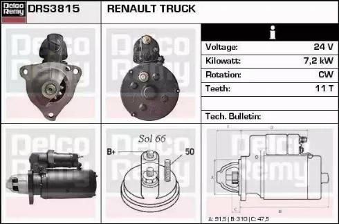 Remy DRS3815 - Motorino d'avviamento autozon.pro