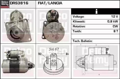 Remy DRS3816 - Motorino d'avviamento autozon.pro