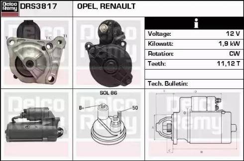 Remy DRS3817 - Motorino d'avviamento autozon.pro