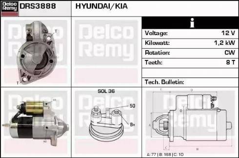 Remy DRS3888 - Motorino d'avviamento autozon.pro