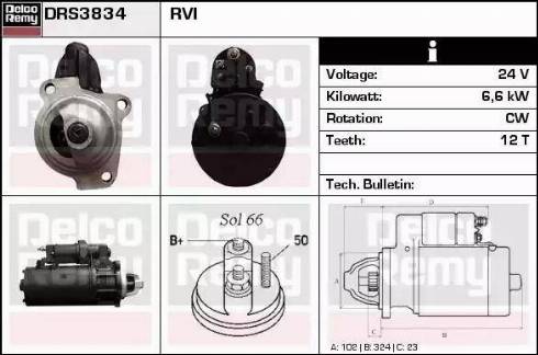 Remy DRS3834 - Motorino d'avviamento autozon.pro