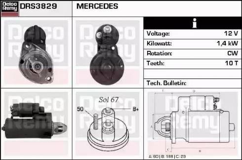 Remy DRS3829 - Motorino d'avviamento autozon.pro