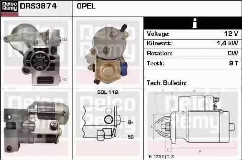 Remy DRS3874 - Motorino d'avviamento autozon.pro