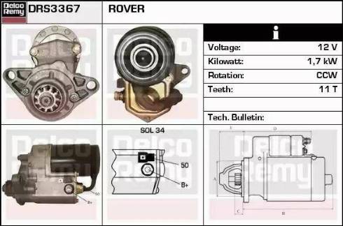 Remy DRS3367 - Motorino d'avviamento autozon.pro